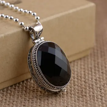 FNJ 925 Silver Oval Pendant Black Stone Pure S925 Solid Thai Silver Pendants for Women Men Jewelry Making
FNJ 925 Silver Oval Pendant Black Stone Pure S925 Solid Thai Silver Pendants for Women Men Jewelry Making