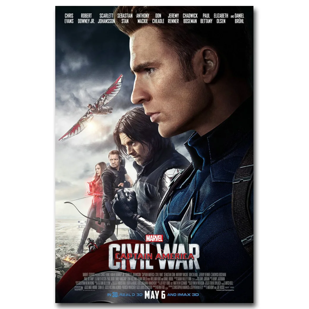 Captain America 3 Civil War Art Silk Poster Print 13x20 24x36inch Iron Man Black Widow Superhero Movie Picture for Room Decor 03
Captain America 3 Civil War Art Silk Poster Print 13x20 24x36inch Iron Man Black Widow Superhero Movie Picture for Room Decor 03