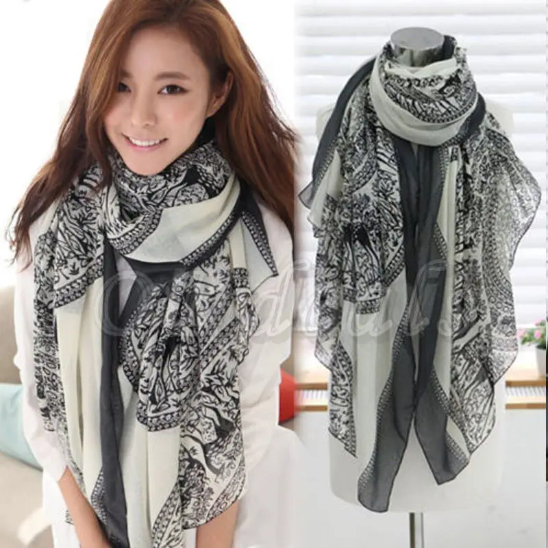 Lady's Warm Vintage Long Soft Cotton Voile Print Scarves Shawl Wrap Cozy Scarf Stole For Woman
Lady's Warm Vintage Long Soft Cotton Voile Print Scarves Shawl Wrap Cozy Scarf Stole For Woman