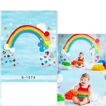 Vinyl cloth Photography Background For Party Rainbow Backdrops for newborn Children photo studio
Vinyl cloth Photography Background For Party Rainbow Backdrops for newborn Children photo studio