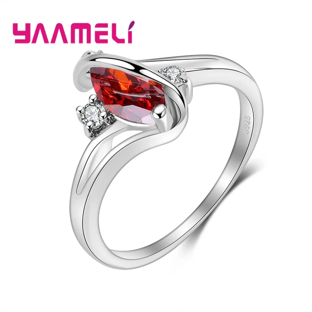 Brand Women 925 Sterling Silver Rings With Red Crystal Fashion CZ Rhinestone Wedding Engagement Ring Jewelry Bague
Brand Women 925 Sterling Silver Rings With Red Crystal Fashion CZ Rhinestone Wedding Engagement Ring Jewelry Bague