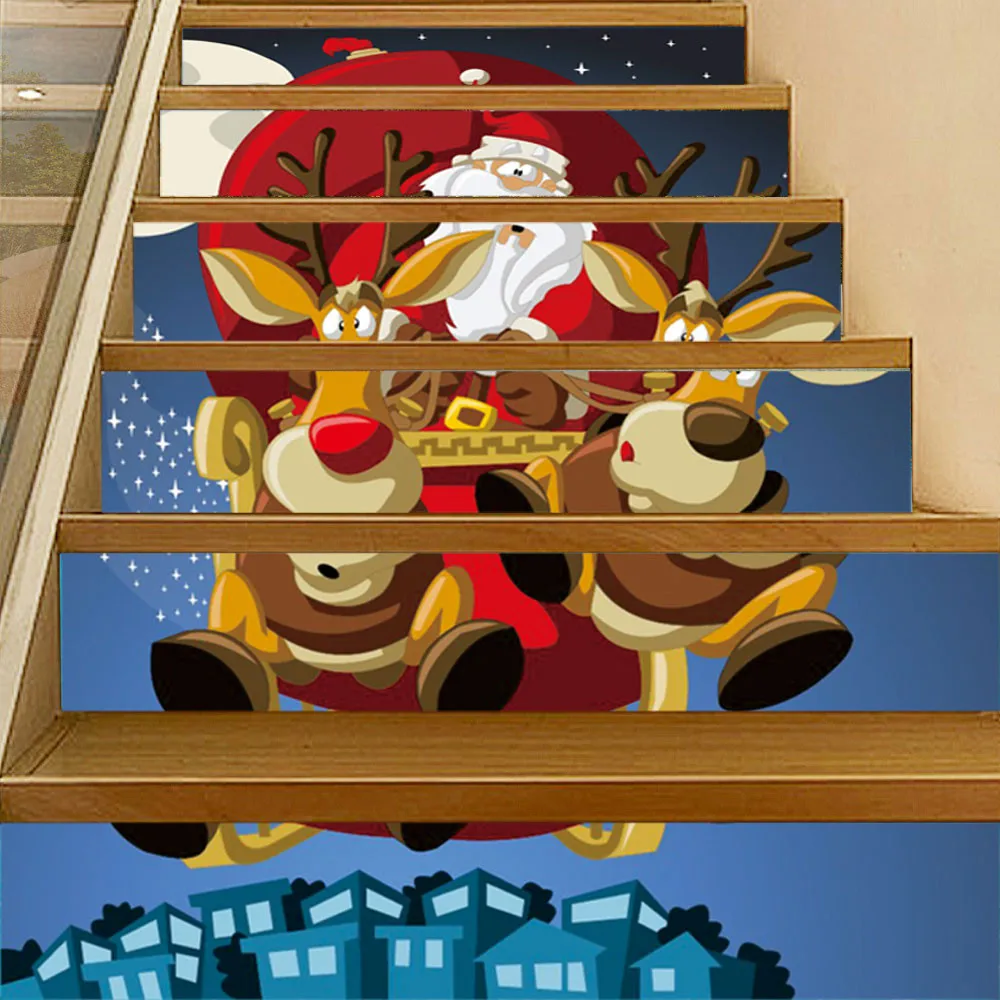 DIY 3D Wall Stickers Christmas Stair Sticker 6pcs/set PVC Santa Snowman Steps Sticker Xmas Home Decoration New Year Decor
DIY 3D Wall Stickers Christmas Stair Sticker 6pcs/set PVC Santa Snowman Steps Sticker Xmas Home Decoration New Year Decor