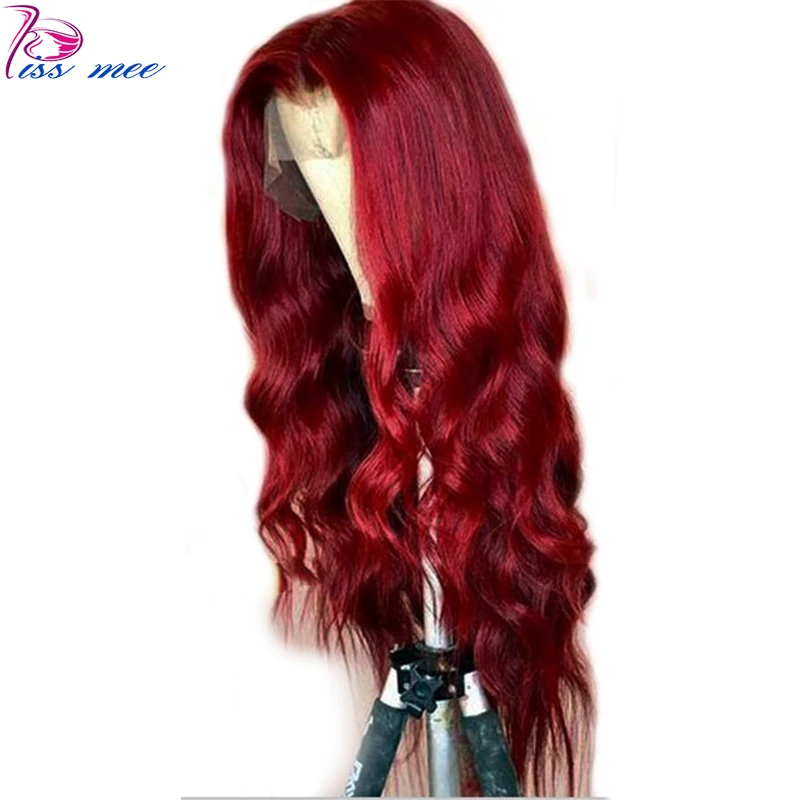 Kissmee 13*4 99J Red Body Wave Lace Frontal Wig Burgundy Lace Front Human Hair Wig Prepluck Natural Hairline Brazilian Remy Wig
Kissmee 13*4 99J Red Body Wave Lace Frontal Wig Burgundy Lace Front Human Hair Wig Prepluck Natural Hairline Brazilian Remy Wig