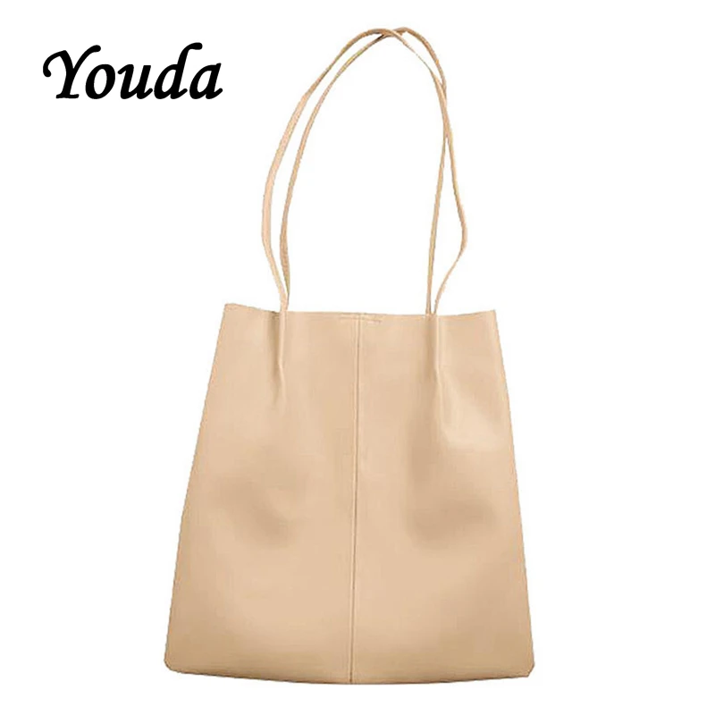 Фото Youda модная однотонная женская сумка из мягкого кожзаменителя | Сумки с ручками (33041885930)