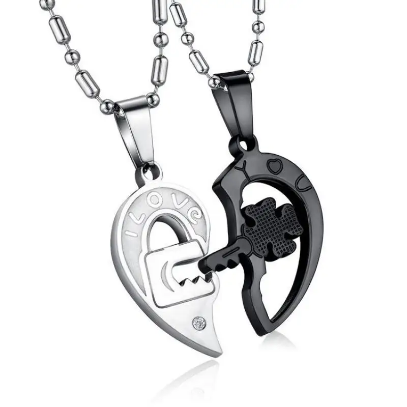 Korean Stainless Steel Couple Matching Necklaces For Lover Black And White Color Cute Necklace & Pendant With Key Engraved
Korean Stainless Steel Couple Matching Necklaces For Lover Black And White Color Cute Necklace & Pendant With Key Engraved