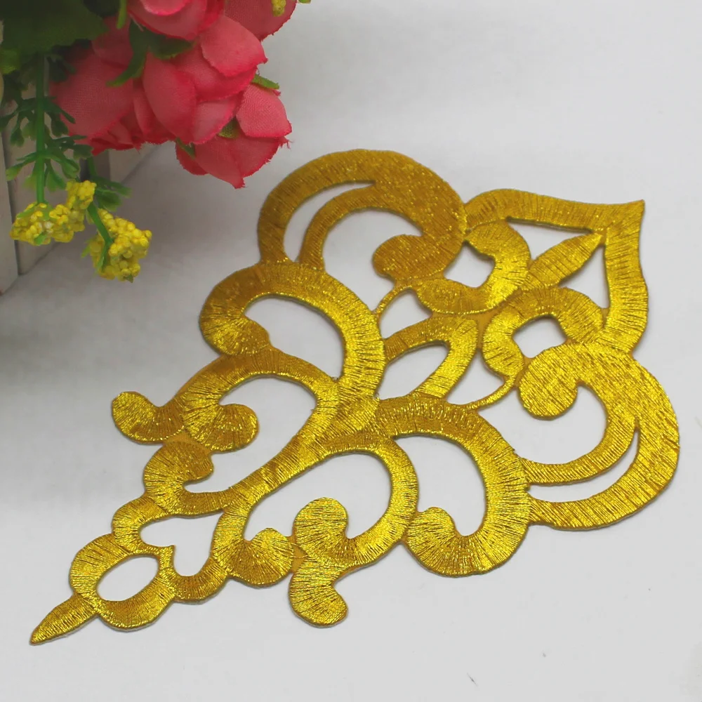 YACKALASI Iron On Patches 5 Pcs/Lot Gold Appliqued Cosplay Lace Diy Embroidery Flower Trims 16*11cm
YACKALASI Iron On Patches 5 Pcs/Lot Gold Appliqued Cosplay Lace Diy Embroidery Flower Trims 16*11cm