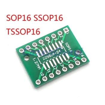 10pcs/lot TSSOP16 SSOP16 SOP16 to DIP16 Transfer Board DIP Pin Board Pitch Adapter PCB In Stock
10pcs/lot TSSOP16 SSOP16 SOP16 to DIP16 Transfer Board DIP Pin Board Pitch Adapter PCB In Stock