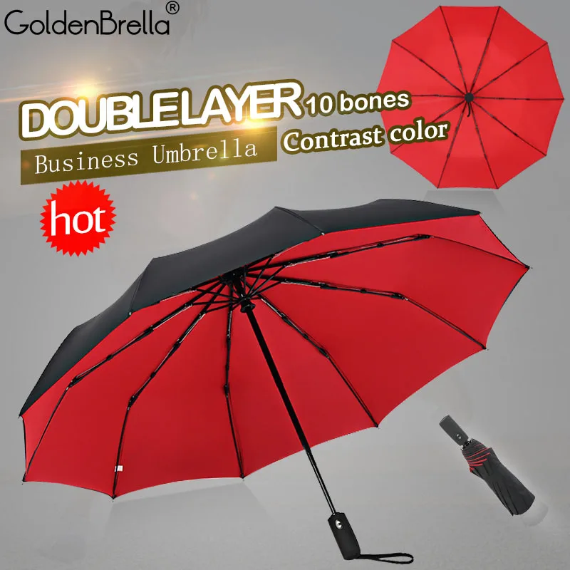 Fully automatic 3Folding Wind resistance Umbrella Rain Women Double Umbrella cloth The New Outdoor Business Fashion Male Parasol
Fully automatic 3Folding Wind resistance Umbrella Rain Women Double Umbrella cloth The New Outdoor Business Fashion Male Parasol