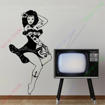 Free Shipping Pinup Sally Tattooed Girl Living Room Vinyl Carving Wall Decal Sticker For Home Decor Size 58x117CM 
Free Shipping Pinup Sally Tattooed Girl Living Room Vinyl Carving Wall Decal Sticker For Home Decor Size 58x117CM