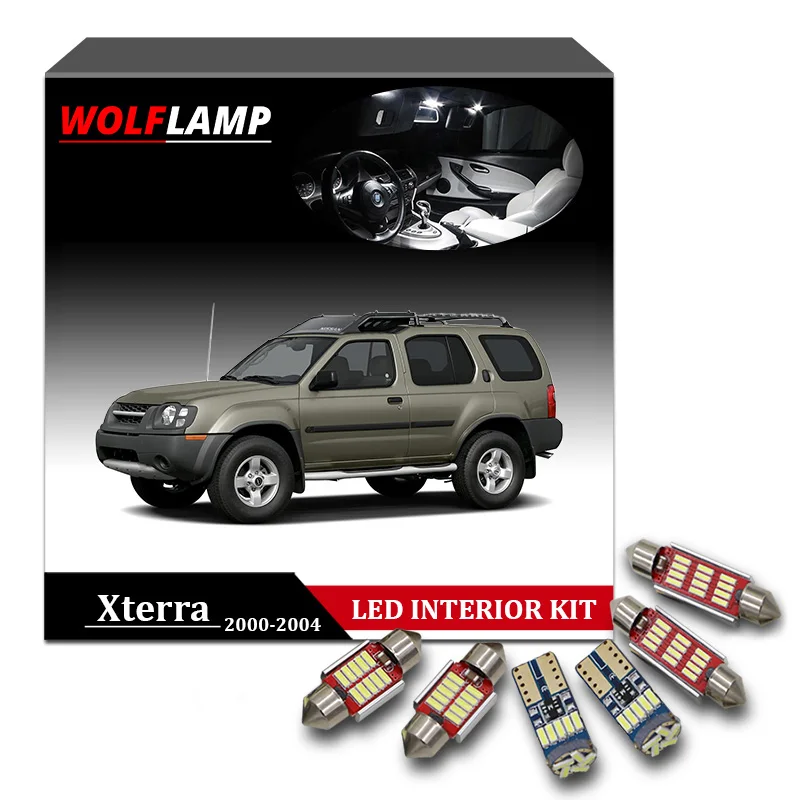 Wolflamp 8Pcs Super Bright White LED Interior Car Lights For 2000-2004 Nissan Xterra Map Light Dome Lamp License Plate Bulb
Wolflamp 8Pcs Super Bright White LED Interior Car Lights For 2000-2004 Nissan Xterra Map Light Dome Lamp License Plate Bulb