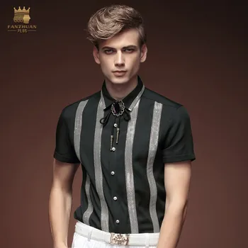 Free Shipping New fashion casual male casual men's Summer Short Sleeved black striped collar party flower shirt 15338 FanZhuan
Free Shipping New fashion casual male casual men's Summer Short Sleeved black striped collar party flower shirt 15338 FanZhuan