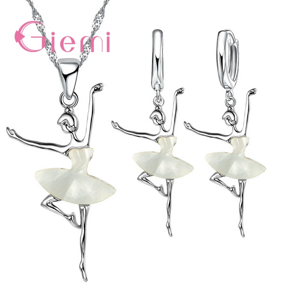 Valentine Day Gift Beautiful Ballet Dancing Girl Pendant Jewelry Set Fashion 925 Sterling Silver Necklace Earrings Sets
Valentine Day Gift Beautiful Ballet Dancing Girl Pendant Jewelry Set Fashion 925 Sterling Silver Necklace Earrings Sets