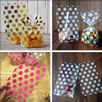 100pcs Gold Pink White Polka dots Transparent Cookies Bags - Cellophane Bag - Candy Bags
100pcs Gold Pink White Polka dots Transparent Cookies Bags - Cellophane Bag - Candy Bags