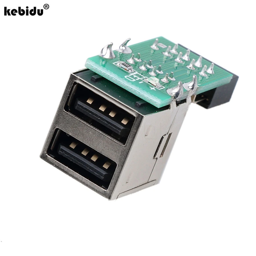 Kebidu 3 шт./лот внутренний ПК USB 2 порта 0 9 pin женский Женский адаптер конвертер