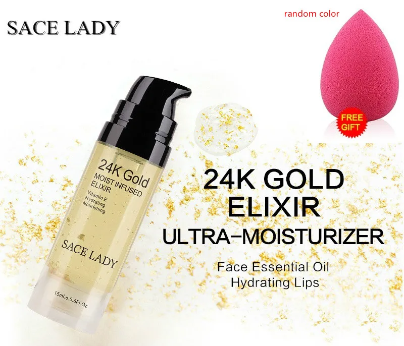 SACE LADY 24k Gold Elixir Ultra Base Primer Moisturizing Face Essential Oil Anti-aging Makeup Foundation Make Up Cosmetic TSLM1
SACE LADY 24k Gold Elixir Ultra Base Primer Moisturizing Face Essential Oil Anti-aging Makeup Foundation Make Up Cosmetic TSLM1