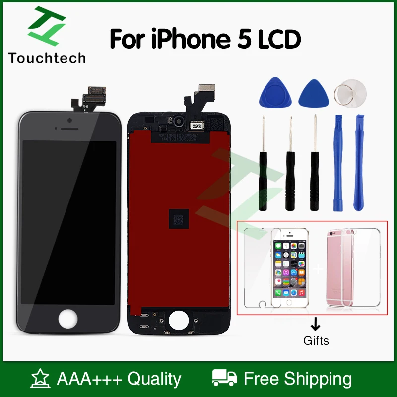1PC High Quality Display Ecran iPhone 5 LCD Screen Complete Digitizer Assembly Replacement AAA for iPhone 5 Black/White Color
1PC High Quality Display Ecran iPhone 5 LCD Screen Complete Digitizer Assembly Replacement AAA for iPhone 5 Black/White Color