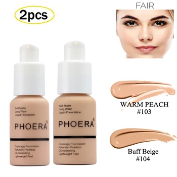 2pcs/set Perfect Concealer Foundation Full Coverage Flawless 30ml Soft Matte Long Wear Foundation#103 Warm Peach +104 Buff Beige
2pcs/set Perfect Concealer Foundation Full Coverage Flawless 30ml Soft Matte Long Wear Foundation#103 Warm Peach +104 Buff Beige