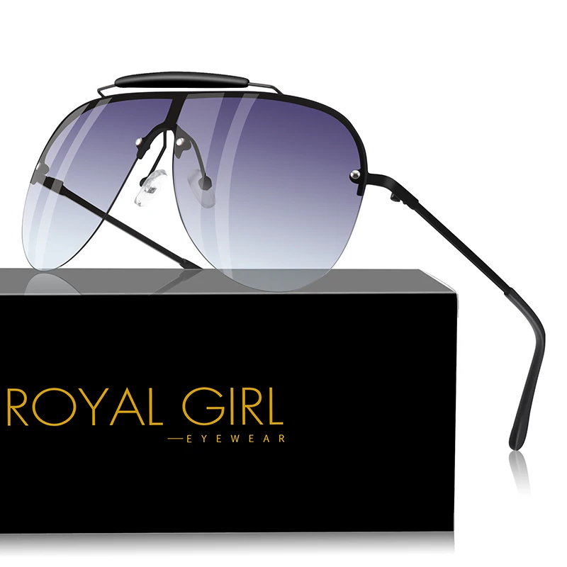 ROYAL GIRL Vintage Polarized Sunglasses Men Oversize Rimless Sun Glasses Male Driving Fishing Oval Eyewear Metal UV400 ms038
ROYAL GIRL Vintage Polarized Sunglasses Men Oversize Rimless Sun Glasses Male Driving Fishing Oval Eyewear Metal UV400 ms038