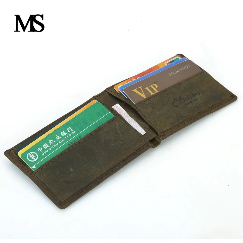 MS New Arrival Men Wallets Crazy Horse Leather Wallet With Card Holder Genuine Leather Men Purse TW1631
MS New Arrival Men Wallets Crazy Horse Leather Wallet With Card Holder Genuine Leather Men Purse TW1631