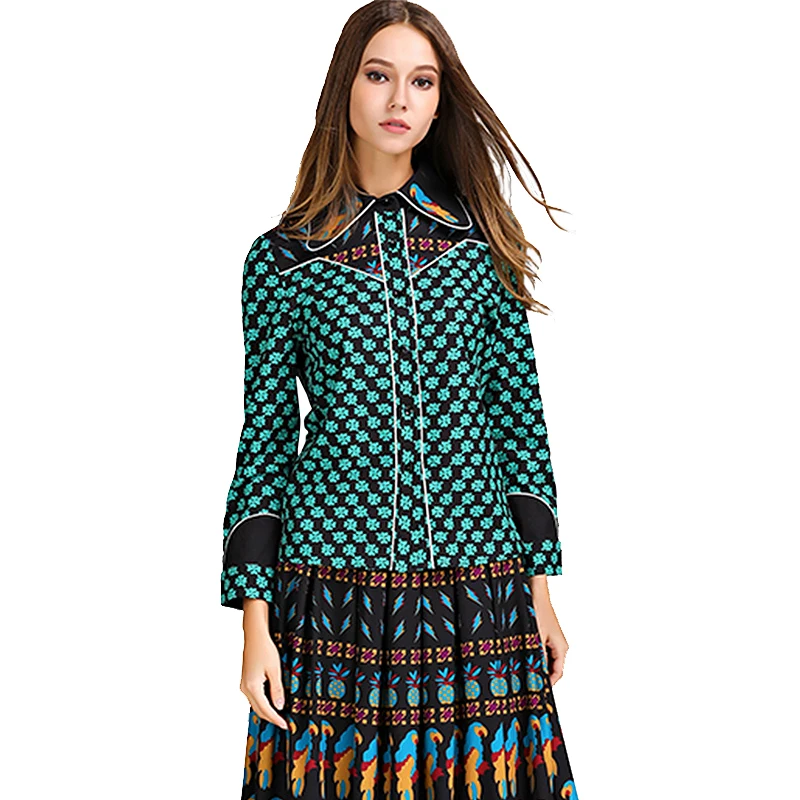 S-4Xl High Quality 2018 Summer And Autumn New Fashion Season Flower Printed Long-Sleeved Fold Was Thin Women Suit Free Shipping
S-4Xl High Quality 2018 Summer And Autumn New Fashion Season Flower Printed Long-Sleeved Fold Was Thin Women Suit Free Shipping