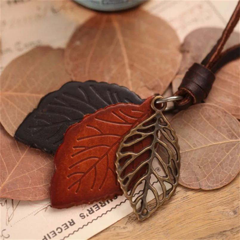 Vintage Long Necklace Fashion Jewelry Wearing Rope Leather Alloy Plant Leaf Charm Pendant Necklace
Vintage Long Necklace Fashion Jewelry Wearing Rope Leather Alloy Plant Leaf Charm Pendant Necklace