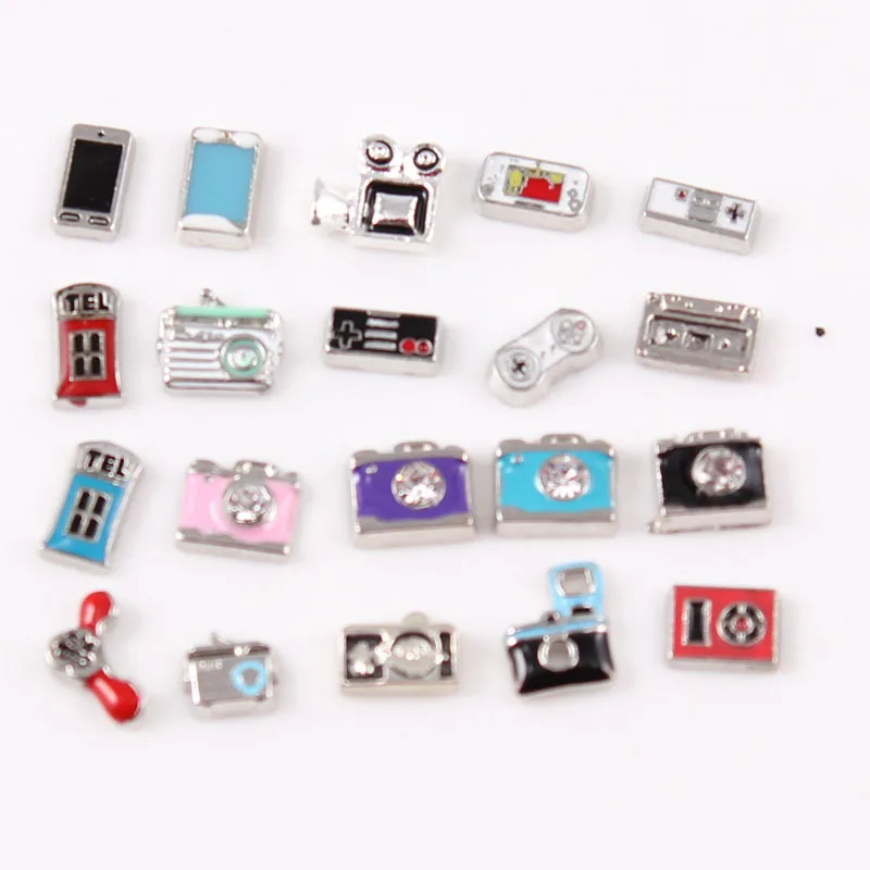 2017 Hot Mixed Phone Camera Radio Tape Telephote Booth Floating Charms Enamel Charms Fit Living Glass Lockets 30pcs/lot
2017 Hot Mixed Phone Camera Radio Tape Telephote Booth Floating Charms Enamel Charms Fit Living Glass Lockets 30pcs/lot