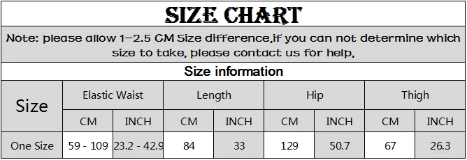 Waist Length Size Chart
