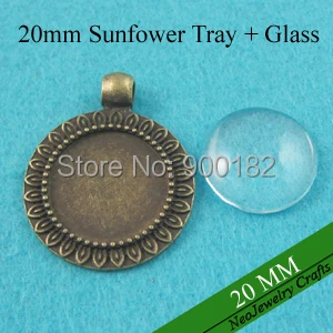 20mm Antique Bronze Pendant Tray, Sunflower Edged Bezel Tray and 20mm Glass Cabochon (200 trays + 200 glass)
20mm Antique Bronze Pendant Tray, Sunflower Edged Bezel Tray and 20mm Glass Cabochon (200 trays + 200 glass)