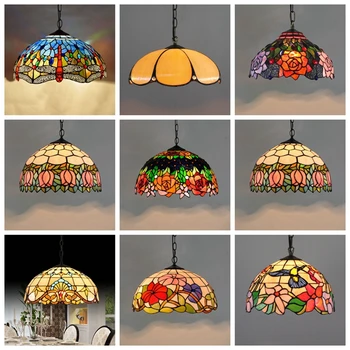Baroque Tiffany Pendant lights Stained Glass Chain Lighting Suspended Luminaire for Home Parlor Dining Room Lamps E27 110-240V
Baroque Tiffany Pendant lights Stained Glass Chain Lighting Suspended Luminaire for Home Parlor Dining Room Lamps E27 110-240V
