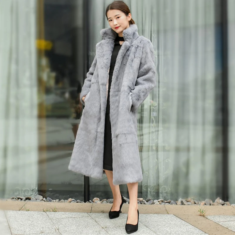 Plus Size Big Size Real Fur Coat Winter New Warm Stand Collar Pockets Long Rabbit Fur Overcoat Low Price sr629
Plus Size Big Size Real Fur Coat Winter New Warm Stand Collar Pockets Long Rabbit Fur Overcoat Low Price sr629