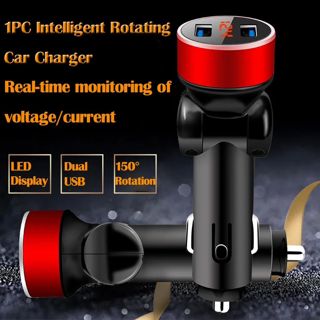 Fm transmitter Dual USB Ports modulator Car Cigarette Charger Lighter Digital LED Display 150 Rotation 15W 12V Charger 3.1A
Fm transmitter Dual USB Ports modulator Car Cigarette Charger Lighter Digital LED Display 150 Rotation 15W 12V Charger 3.1A