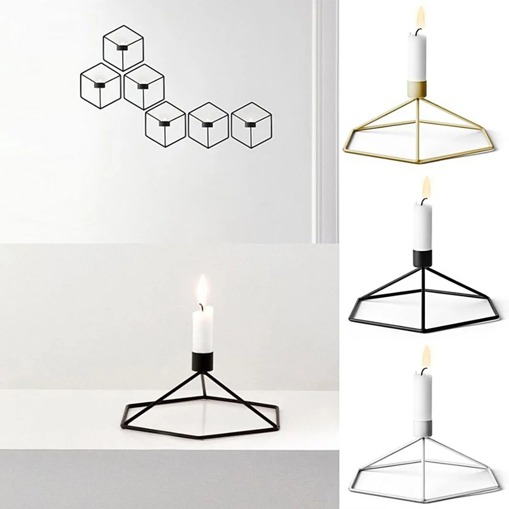 Nordic Style Iron Candlestick 3D Geometric Wall Candlestick Desktop Candle Candlestick For Home Office Decroative
Nordic Style Iron Candlestick 3D Geometric Wall Candlestick Desktop Candle Candlestick For Home Office Decroative