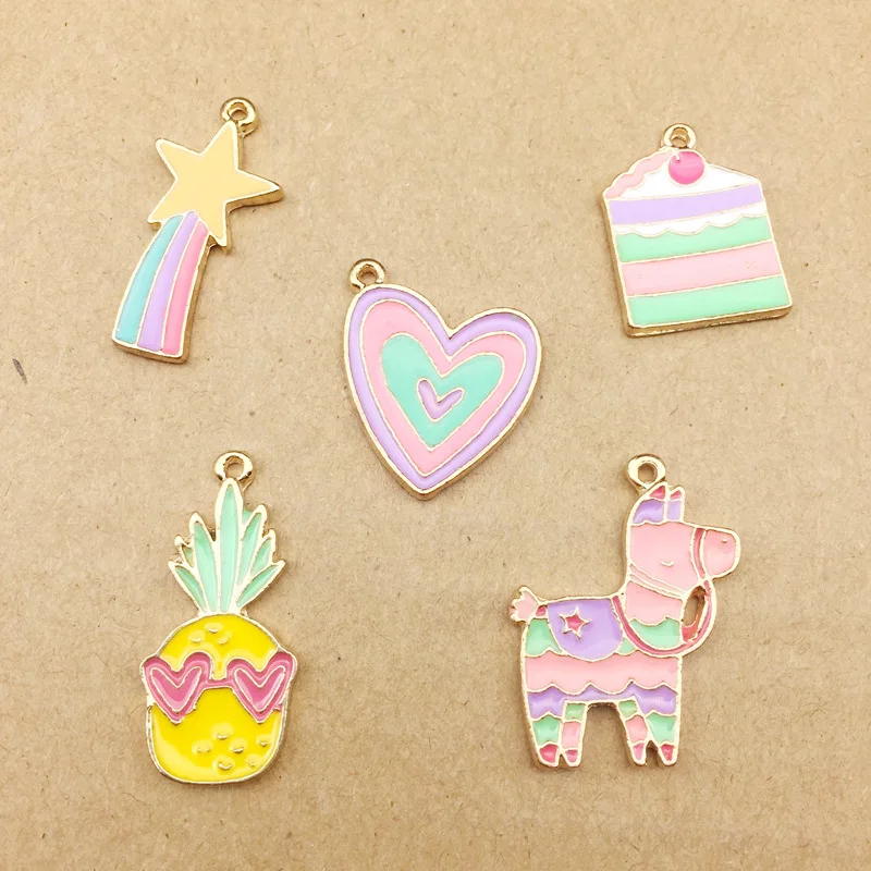 10pcs cake charm heart pineapple horse charms for jewelry making and crafting earring charm
10pcs cake charm heart pineapple horse charms for jewelry making and crafting earring charm