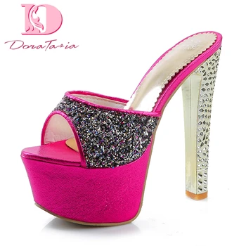 Doratasia brand new top quality platform sequined cloth party women's shoes sandals sexy high heels woman wedding mules pumps
Doratasia brand new top quality platform sequined cloth party women's shoes sandals sexy high heels woman wedding mules pumps