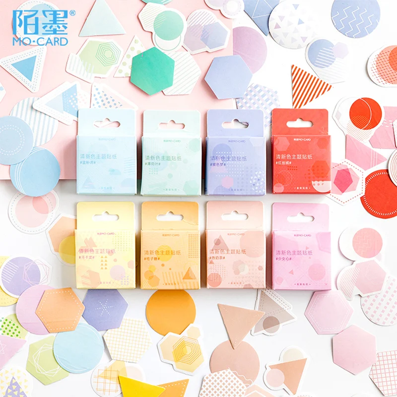 46 Pcs/Box Colored dot stripes Triangular polygon paper sticker package DIY diary decoration sticker album scrapbooking
46 Pcs/Box Colored dot stripes Triangular polygon paper sticker package DIY diary decoration sticker album scrapbooking