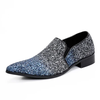Fashion Designer Sequins Men Genuine Leather Loafers Men Casual Flats Shoes Party Wedding Dress Loafers Italian Mens Shoes
Fashion Designer Sequins Men Genuine Leather Loafers Men Casual Flats Shoes Party Wedding Dress Loafers Italian Mens Shoes