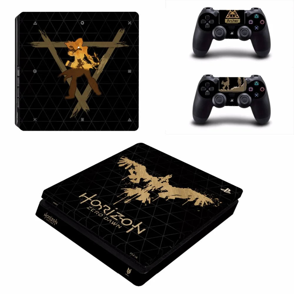 

Game Horizon Zero Dawn PS4 Slim Skin Sticker For Sony PlayStation 4 Console and 2 Controllers PS4 Slim Skins Sticker Decal Vinyl