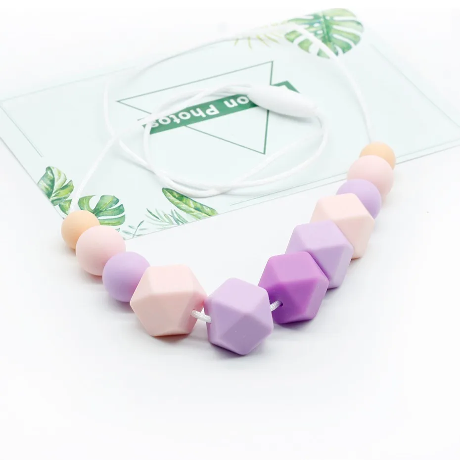 Baby Teether Teething Fashion Necklace Silicone Beads Beads DIY Jewelry Handmade Anneau De Dentition Nursing Necklace Mordedor
Baby Teether Teething Fashion Necklace Silicone Beads Beads DIY Jewelry Handmade Anneau De Dentition Nursing Necklace Mordedor