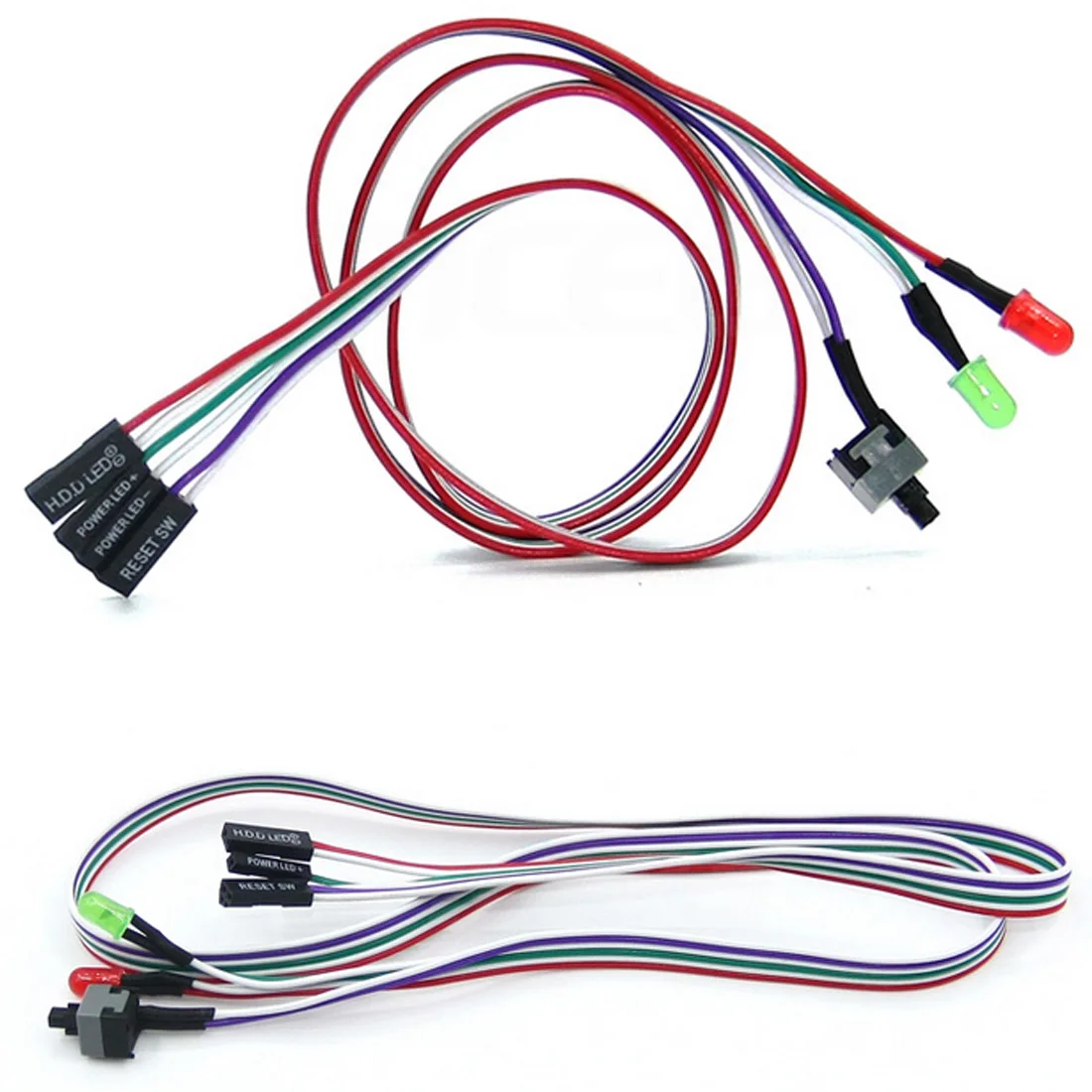 60 cm Compute Motherboard Power Cable Adapter Power Cable ATX PC Double Switch On/Off/Reset with LED Light
60 cm Compute Motherboard Power Cable Adapter Power Cable ATX PC Double Switch On/Off/Reset with LED Light