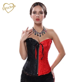 Fashion Hit Sexy Corset Zipper Black Red Color Matching Lingerie Gothic Brocade Overbust Bustiers Plus size S-6XL
Fashion Hit Sexy Corset Zipper Black Red Color Matching Lingerie Gothic Brocade Overbust Bustiers Plus size S-6XL