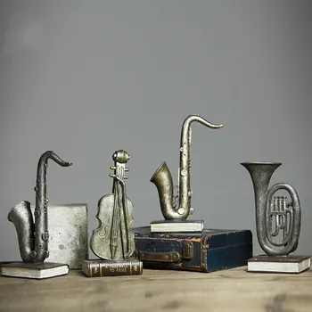 Creative Music Home Furnishing Modern Decor Ornaments Sax Violin Trumpet Instrument Model of Resin Crafts Saxophone Figure Gift
Creative Music Home Furnishing Modern Decor Ornaments Sax Violin Trumpet Instrument Model of Resin Crafts Saxophone Figure Gift