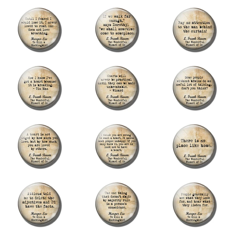 Wizard of Oz Fridge Magnet 25MM 12pcs Harper Lee Quote Glass Dome Magnetic Refrigerator Stickers Kitchen Accessories Tool
Wizard of Oz Fridge Magnet 25MM 12pcs Harper Lee Quote Glass Dome Magnetic Refrigerator Stickers Kitchen Accessories Tool