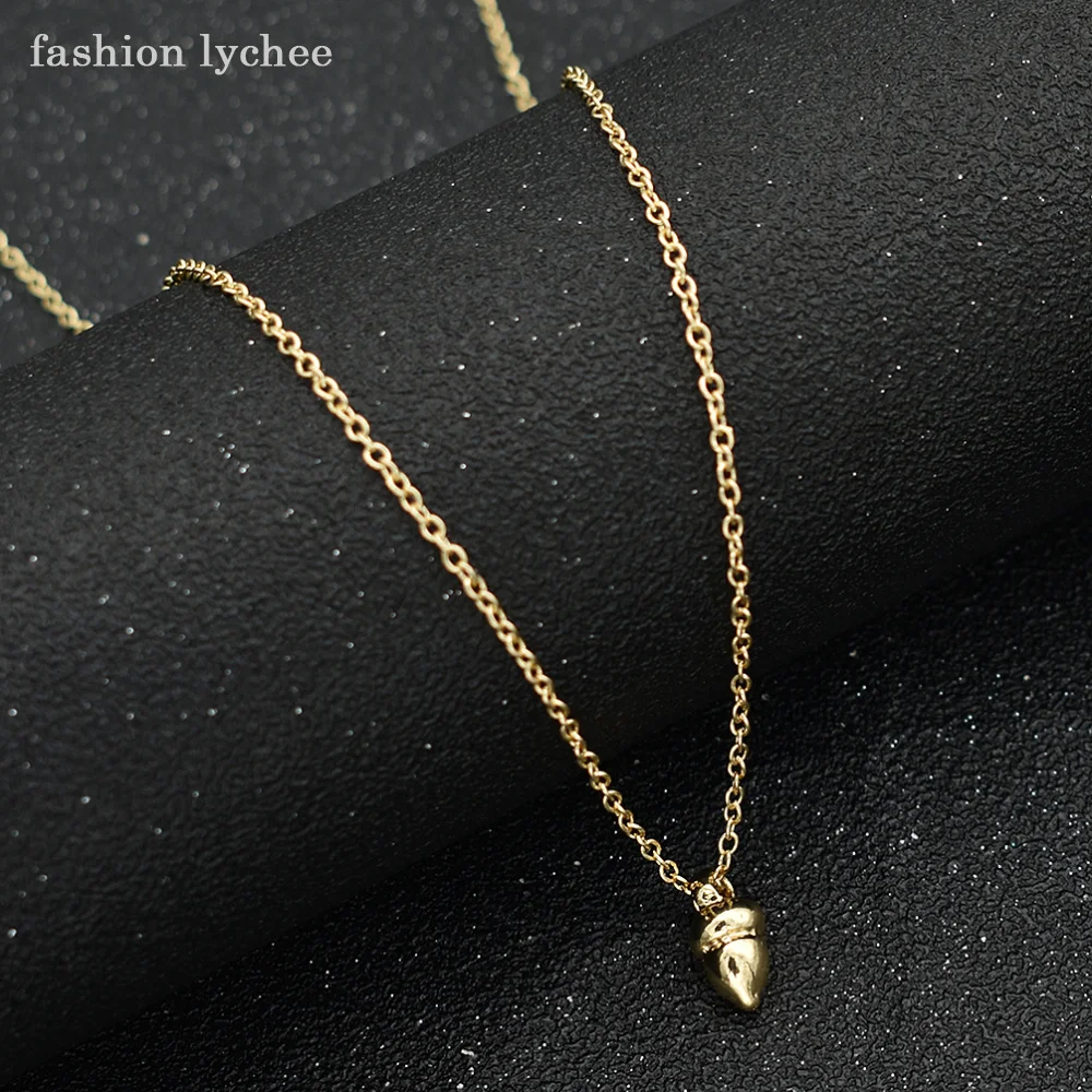 fashion lychee Silver Gold Color Metal Creative 3D Pine Cone Pendant Necklace For Women Trendy Necklace Jewelry
fashion lychee Silver Gold Color Metal Creative 3D Pine Cone Pendant Necklace For Women Trendy Necklace Jewelry
