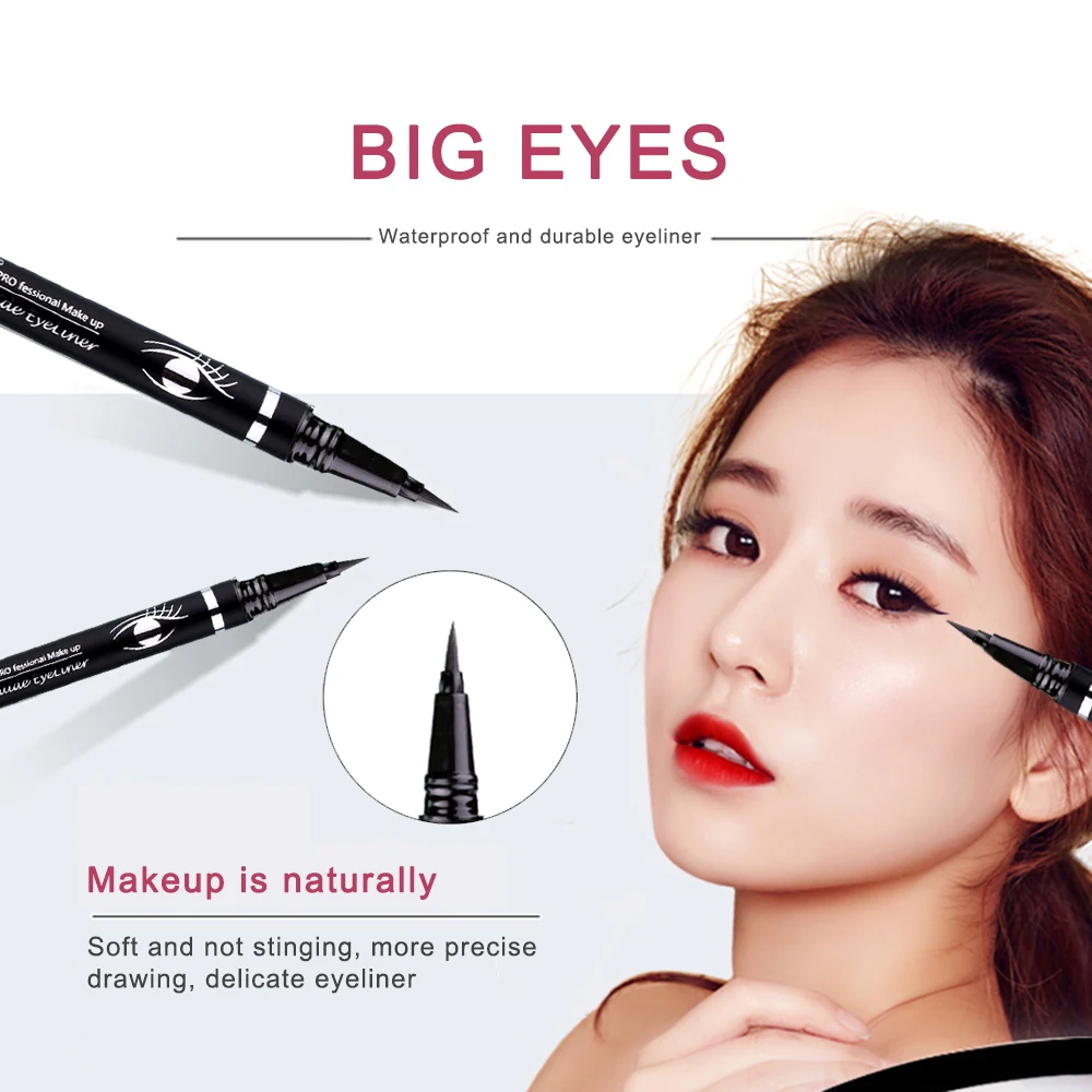 1Pcs Black Waterproof Eyeliner Stamp Marker Pencil Long Lasting Eye Liner Pencil Smudge-Proof Cosmetic Beauty Makeup Liquid Pen
1Pcs Black Waterproof Eyeliner Stamp Marker Pencil Long Lasting Eye Liner Pencil Smudge-Proof Cosmetic Beauty Makeup Liquid Pen