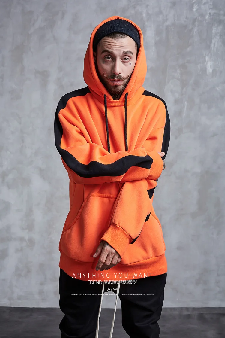Aolamegs Hoodies Men Side Striped Hood High Street Pullover Cotton Fashion Hip Hop Streetwear Casual Big Pocket Hoodie Autumn (17)