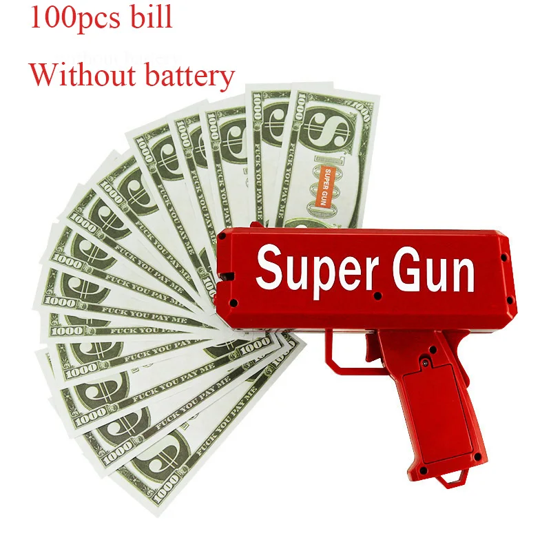 Red Super Cash gun money toy guns Cannon 100PCS Bills Game Outdoor Fun pistol gun toy Plastic kids gun dropship
Red Super Cash gun money toy guns Cannon 100PCS Bills Game Outdoor Fun pistol gun toy Plastic kids gun dropship