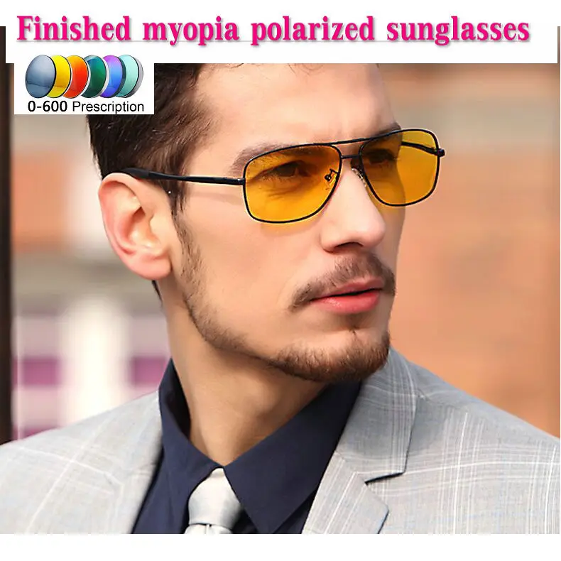 Myopia Polarized Square Sunglasses UV400 Anti Glare Sunglasses Men Fashion Sun Glasses Night Driving Yellow Lens with box NX
Myopia Polarized Square Sunglasses UV400 Anti Glare Sunglasses Men Fashion Sun Glasses Night Driving Yellow Lens with box NX