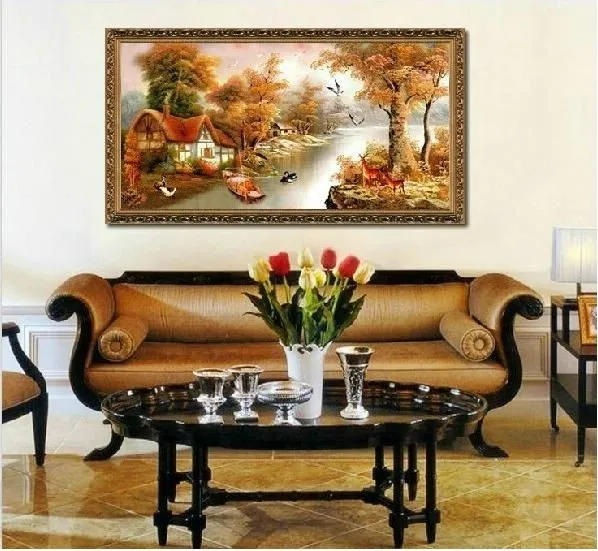 Embroidery Package Best Quality Cross Stitch Kits Unopen New Luxurious Famous Scenery Boat Tree Free shipping
Embroidery Package Best Quality Cross Stitch Kits Unopen New Luxurious Famous Scenery Boat Tree Free shipping