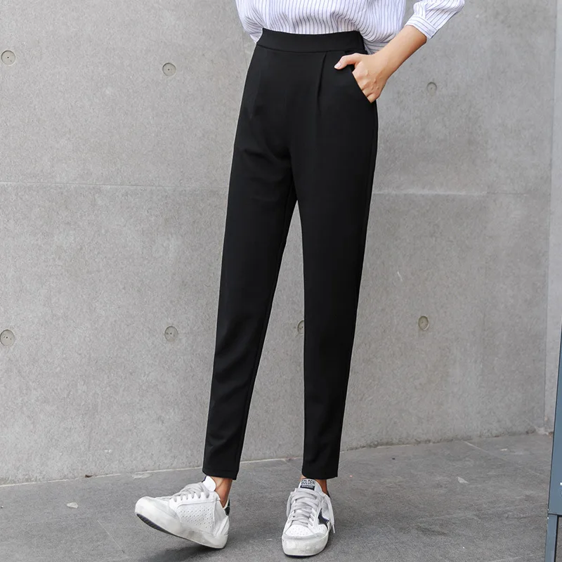 2018 Spring Summer New Ladies Korean OL Black Harem Pants Breathable Thin Casual Pencil Pants Simple Trousers For Women
2018 Spring Summer New Ladies Korean OL Black Harem Pants Breathable Thin Casual Pencil Pants Simple Trousers For Women