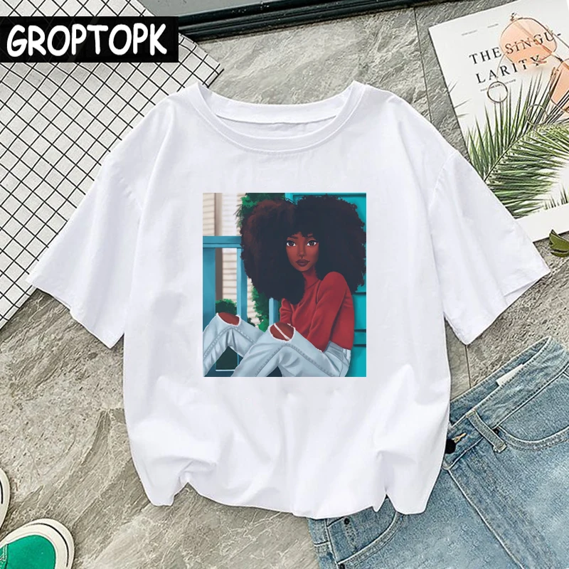 Black Girl Magic T Shirt Harajuku Summer Cotton White T-shirt Women Clothes 2019 Aesthetic Streetwear Grunge Gothic T-shirts
Black Girl Magic T Shirt Harajuku Summer Cotton White T-shirt Women Clothes 2019 Aesthetic Streetwear Grunge Gothic T-shirts